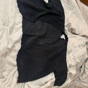 Elegant Black Women's Open-Front Cardigan